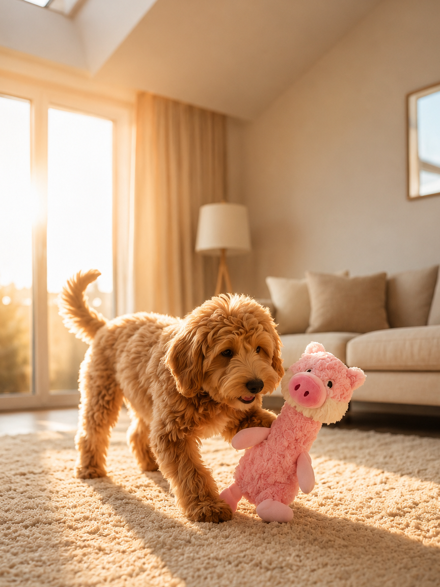 Pig Squeaky Plush Dog Toy