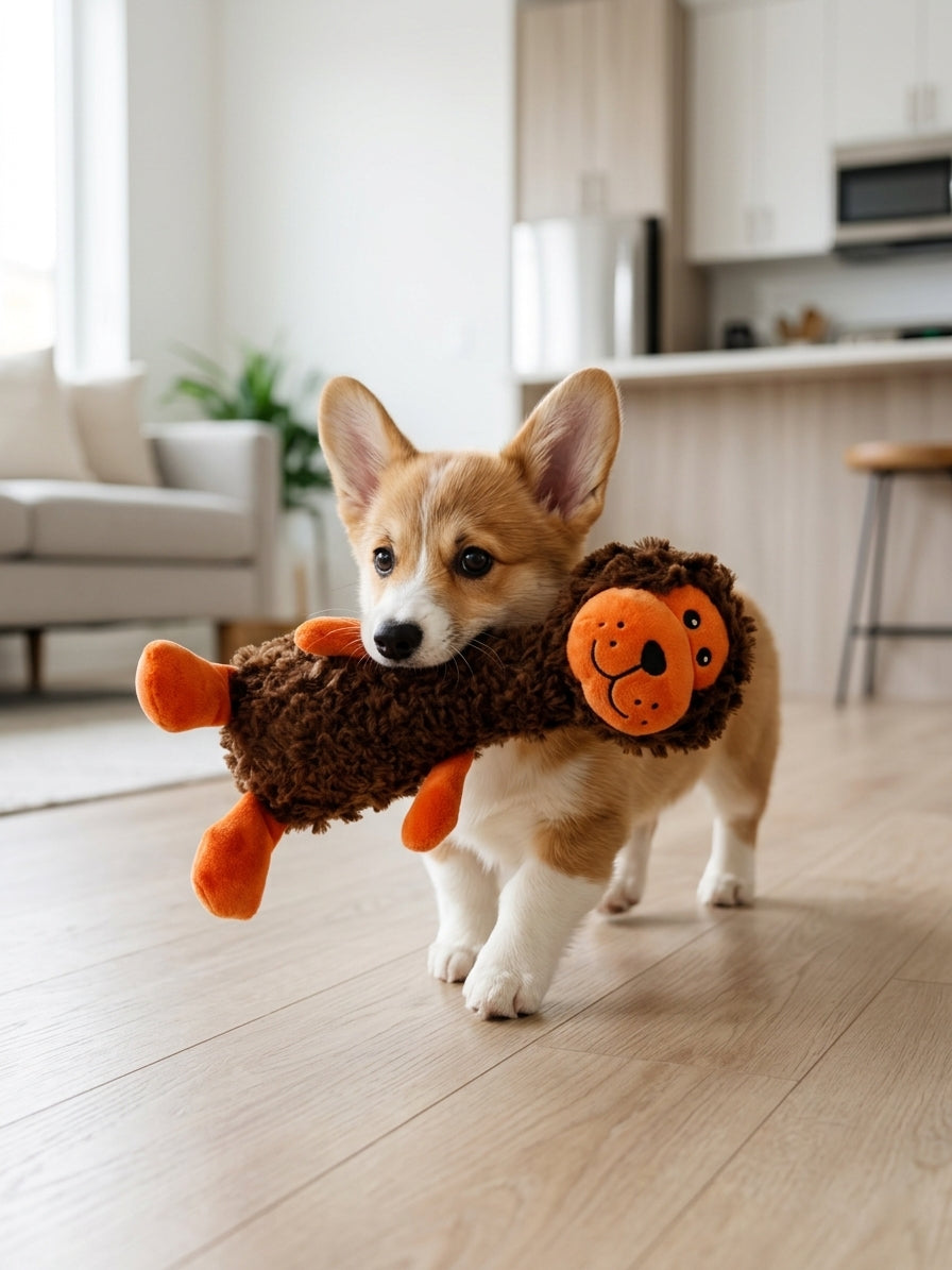 Lion Squeaky Plush Dog Toy