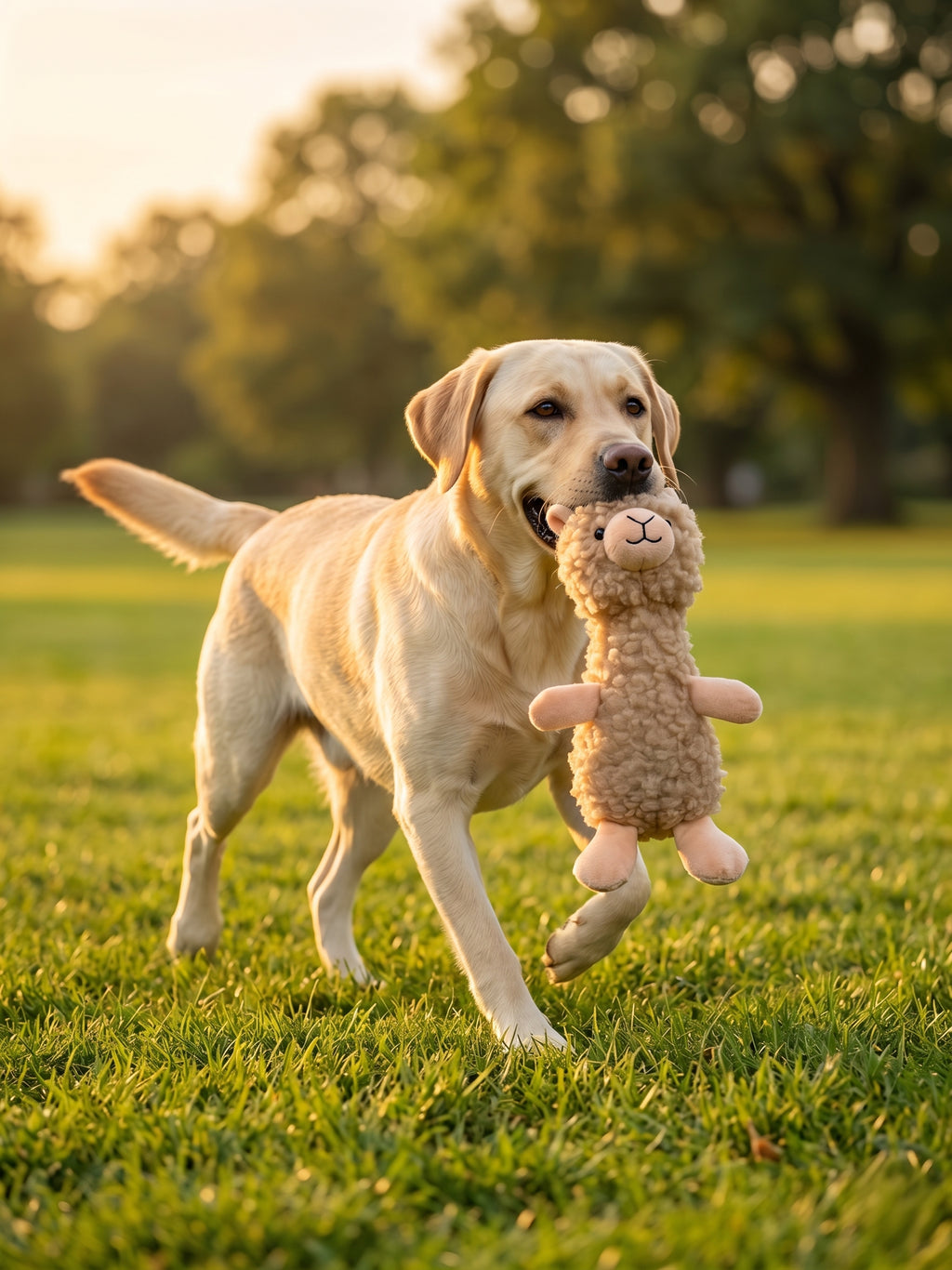 Alpaca Squeaky Plush Dog Toy