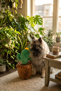 Cactus Squeaky Plush Dog Toy
